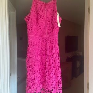 Pink lace dress